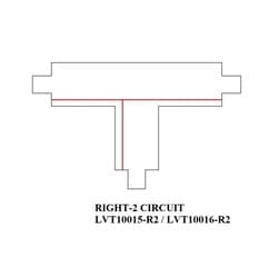 right-2 circuit LVT10015-R2 T-shaped connector